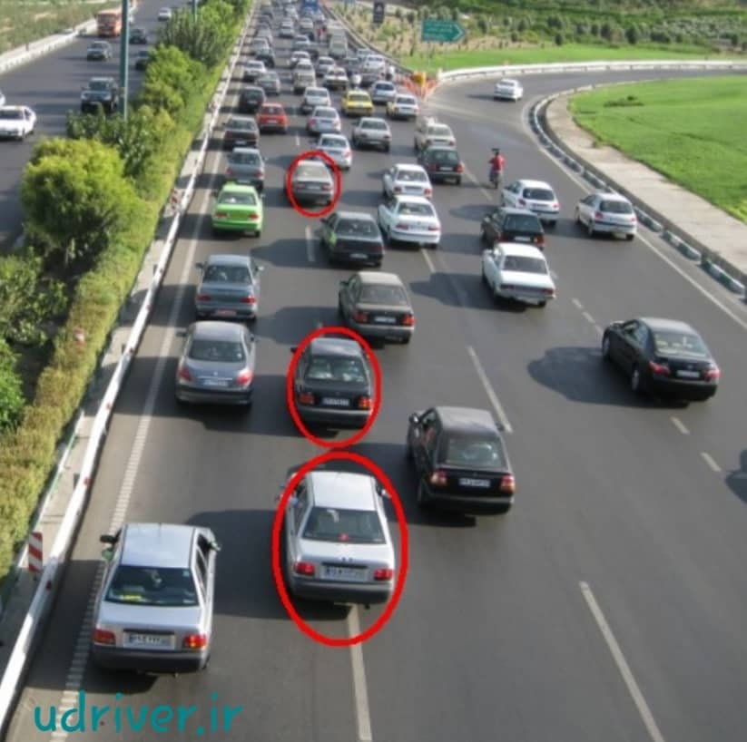 خودروهایی که دورشان خط کشیده شده دچار چه خطایی شده اند ؟