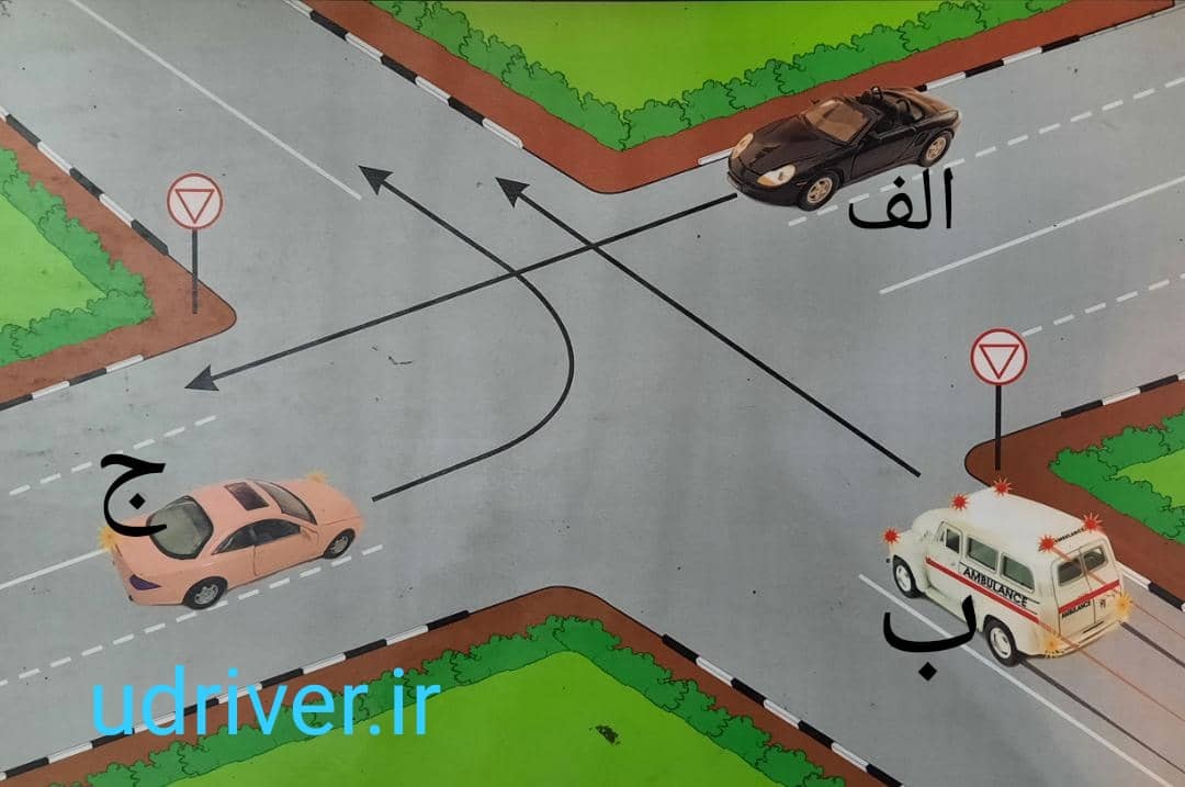حق تقدم به ترتیب با کدام وسیله ی نقلیه است ؟